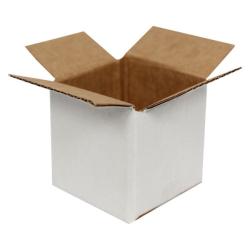 Single Wall Cardboard Box 50x50x50 mm White