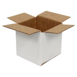 Single Wall Cardboard Box 50x50x50 mm White