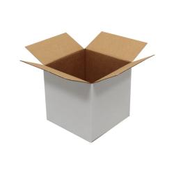 Single Wall Cardboard Box 230x230x230 mm White