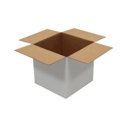 Single Wall Cardboard Box 230x230x230 mm White