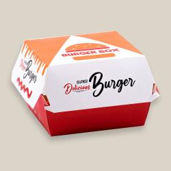 Custom Size and Printed Hamburger Box Production